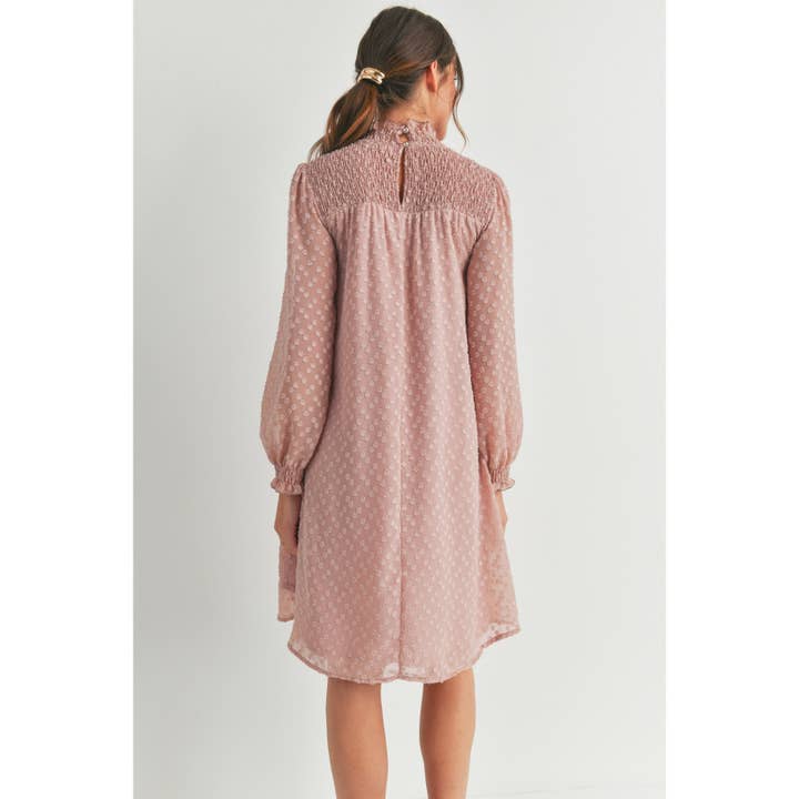 Hello Miz - Wholesale Dress - Maternity - Smocked Long Sleeve Mock Neck Maternity Dress11