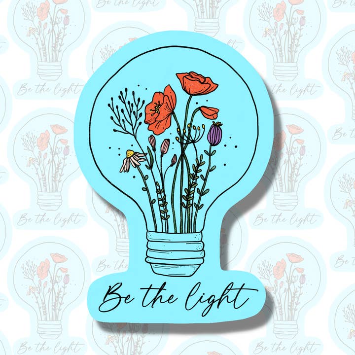 Sois la lumière - Autocollant d'affirmation positive pour la vente par The Cosmic Friend