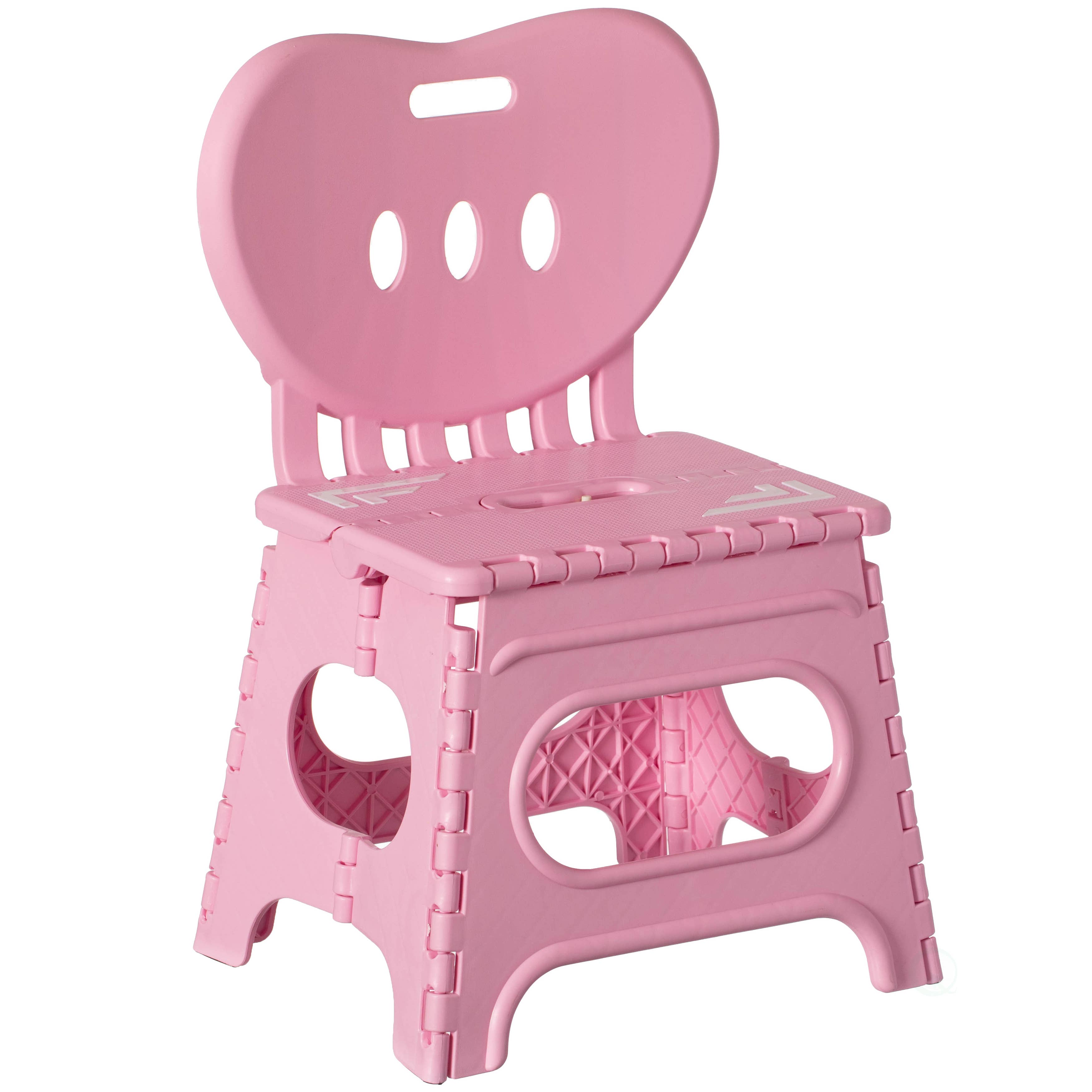 Quickway Imports - Wholesale Stool - Foldable Step Stool with Backrest, Kids Stepping Stool,0