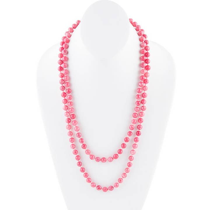 Collier enroulé incommensurable en jade rose pour la vente par Barse Jewelry