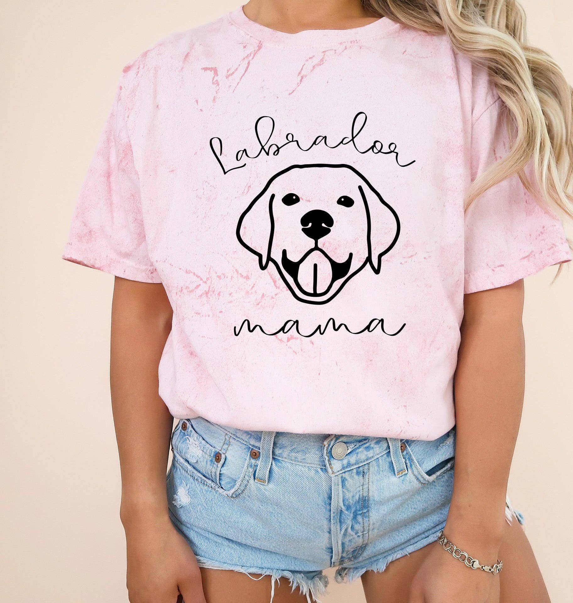 Verita Culture - Wholesale Screen Printed T-Shirt - Women's - Labrador Retriever Dog Mom Comfort Colors T Shirt (Copy)13