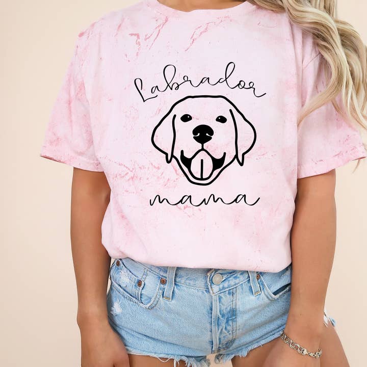 Verita Culture - Wholesale Screen Printed T-Shirt - Women's - Labrador Retriever Dog Mom Comfort Colors T Shirt (Copy)13