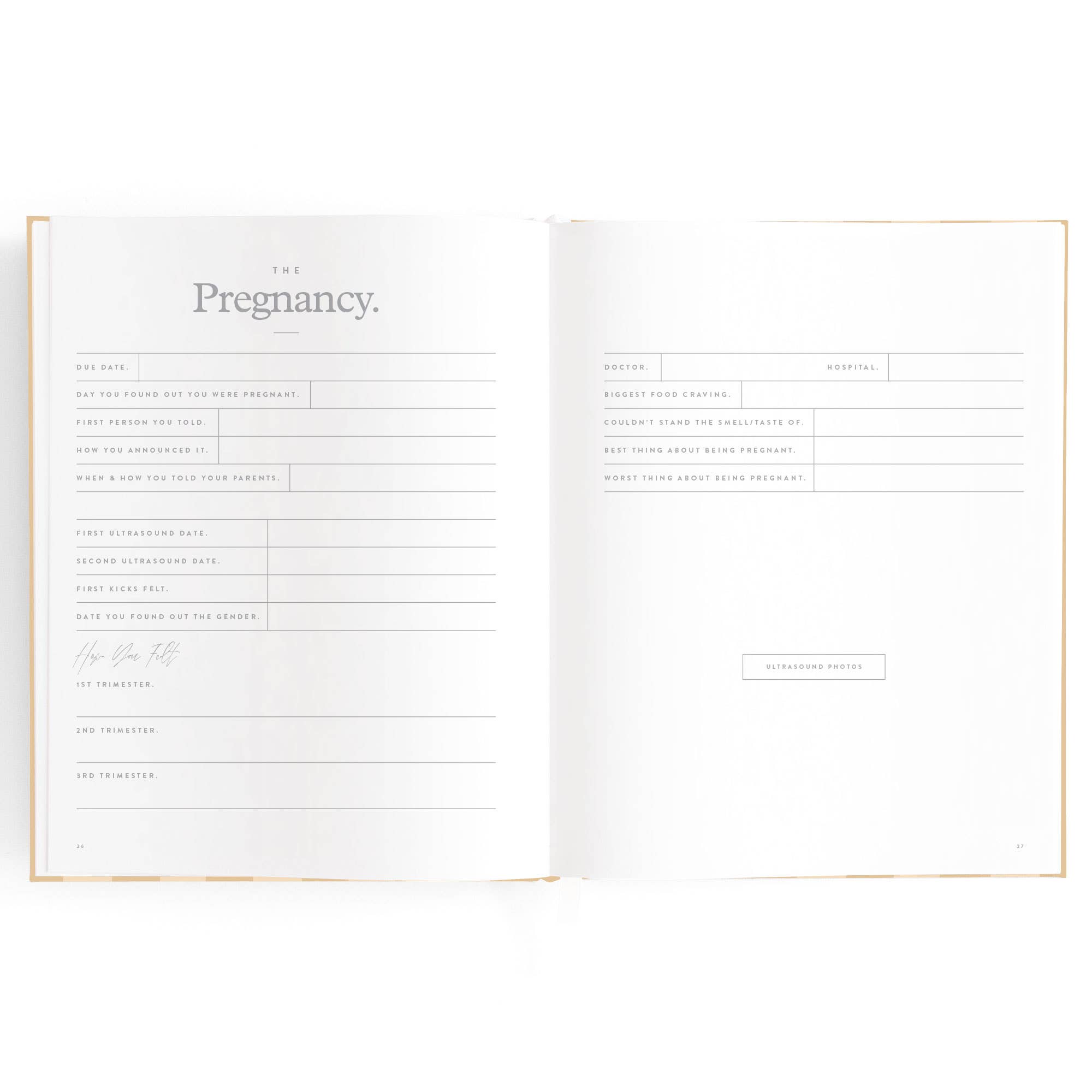 Fox & Fallow - Wholesale Memory book – Child & baby - Baby Book Coffee Stripe18