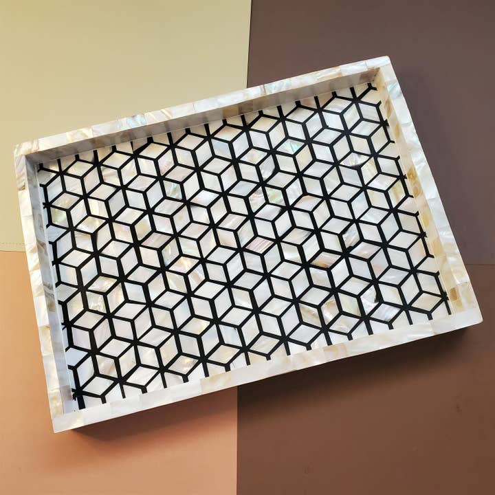 Vassoio Mother of Pearl - Vassoio per profumi vintage -Vassoio decorativo per la vendita all'ingrosso da parte di Gibb & Daan