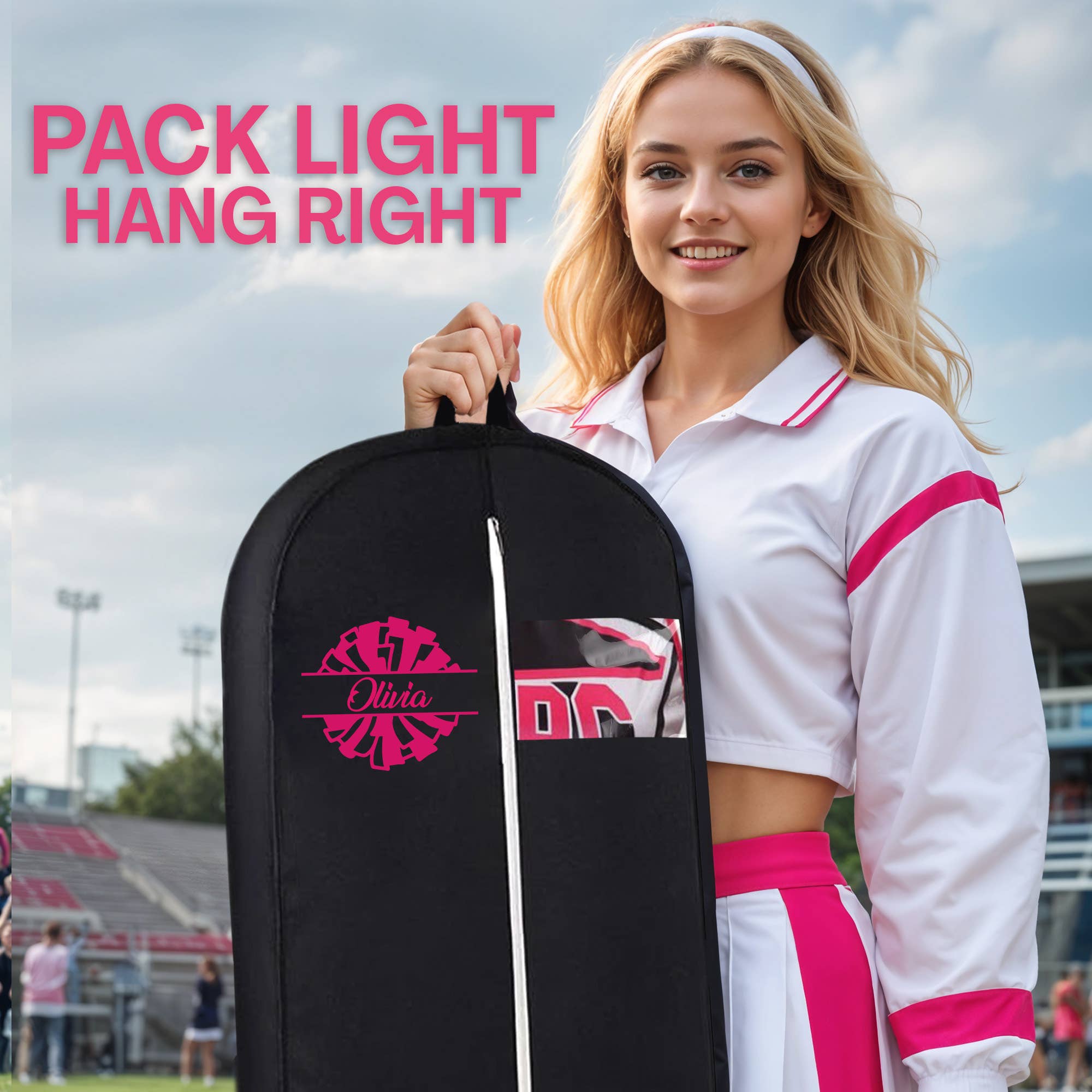 Gradzo - Wholesale Garment Bag - Unisex - Personalized Garment Bag for Cheerleaders3