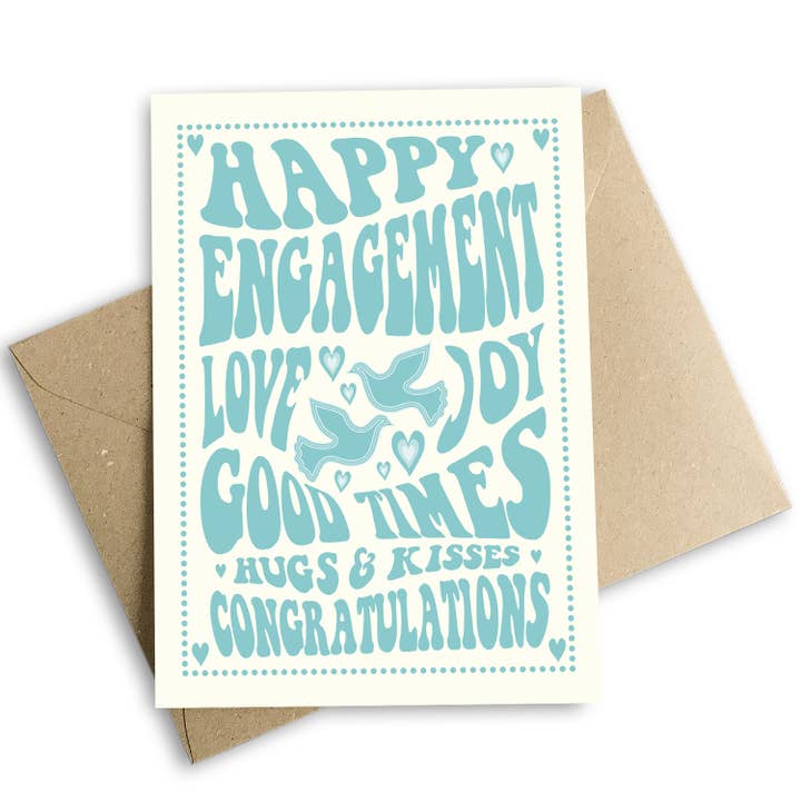 Happy Engagement Congratulations Card for wholesale by Cloud Cuckoo Design
