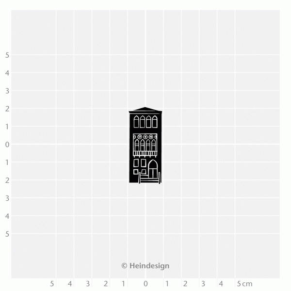 Heindesign – wholesale Rubber/decorative stamp – Stamp: Venice Palazzo 4 Window Balcony1