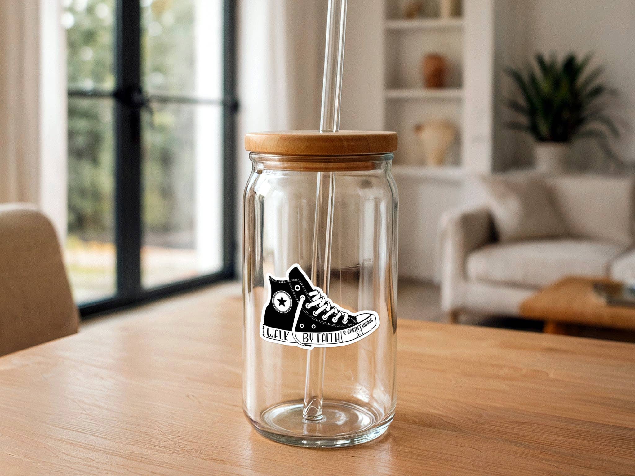 Missional Merch - Wholesale Sticker - Walk By Faith | Christian Sticker | Chuck Taylor All Stars1