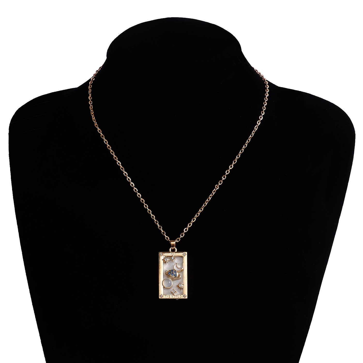 Gemscape UK - Wholesale Pendant/Charm Necklace - Tarot Design Necklace with Crystal - Chic Trendy Jewellery11
