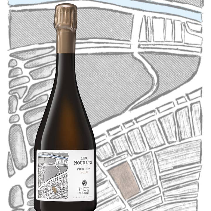 Champagne Les Nourats 100% Pinot Noir millésime 2020 pour la vente par Champagne Anthony Betouzet