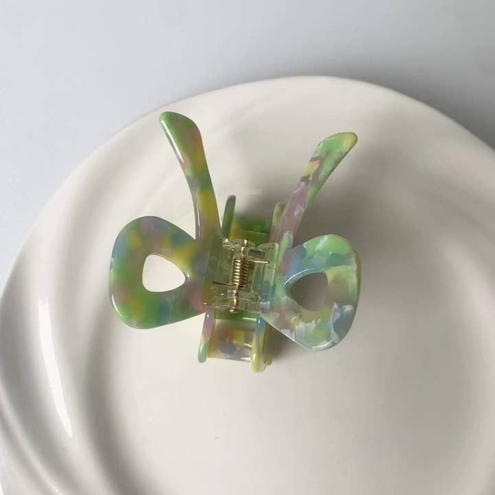 Dipped Shop - Vendita all'ingrosso Fermaglio per capelli - Donna - Graziosi artigli per capelli dolci con nodo a fiocco colorato DPC17066