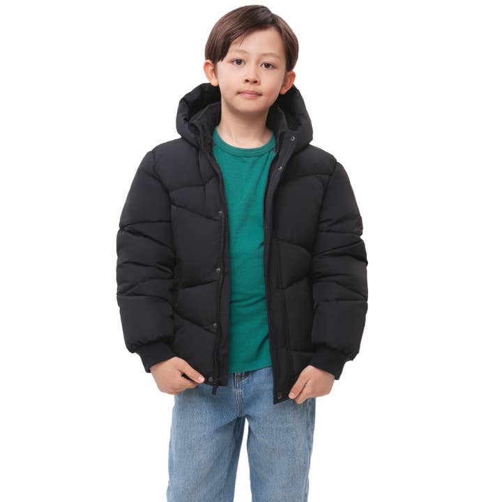Rokka & Rolla - Wholesale Puffer Jacket - Kids - Boys' Grid Winter Coat Kids' Fleece Lined Jacket15