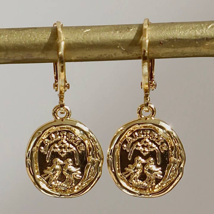 Katie Waltman Jewelry - Wholesale Huggie Earrings - VINTAGE WAX SEAL HUGGIES0