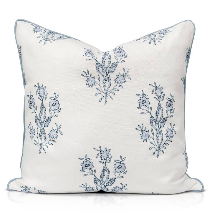 Mary by Jillien Harbor White Floral Throw Pillow 19 x 19 for wholesale by Jillien Harbor