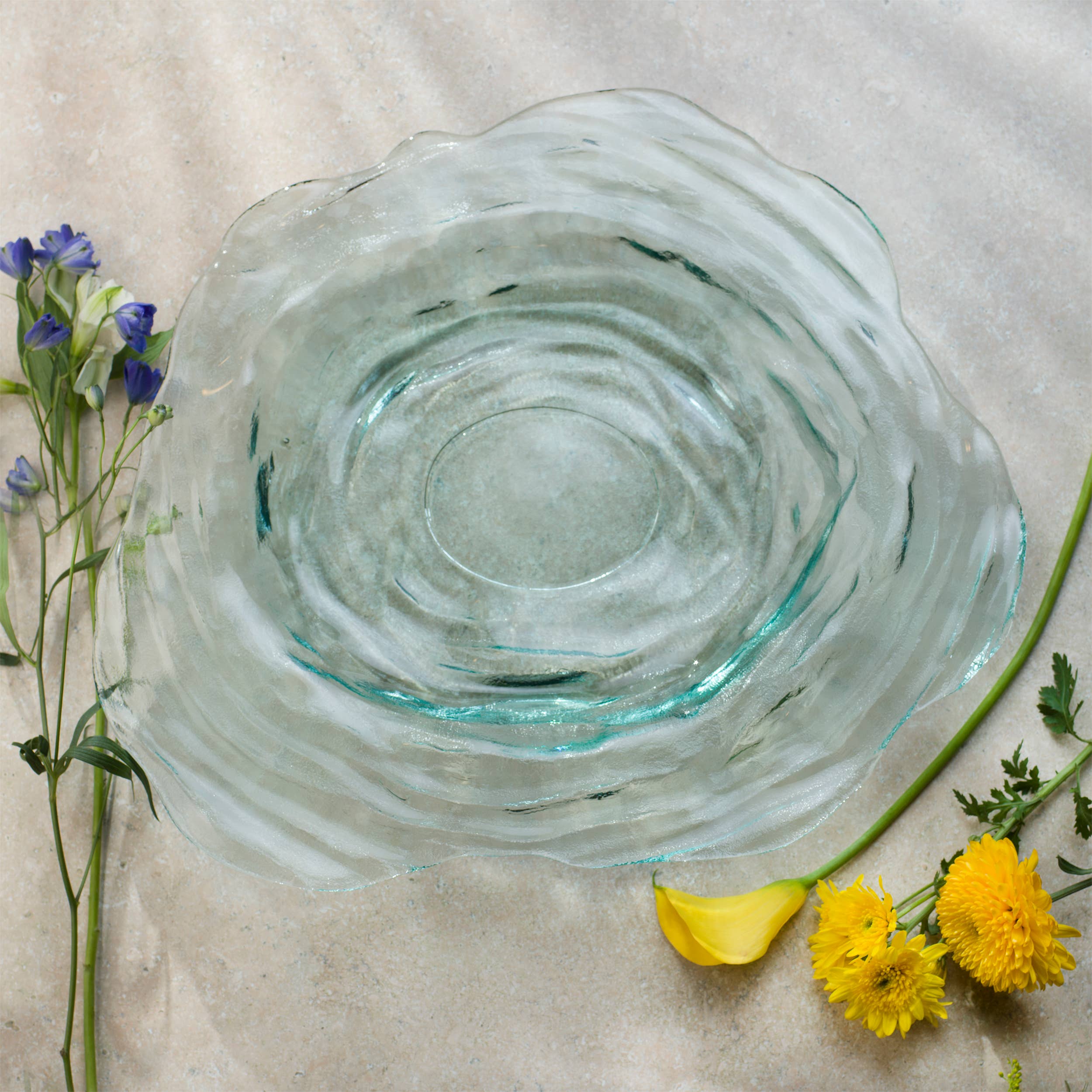 Euro Ceramica Home | ClayBarn - Wholesale Platter - Spanish Recycled Glass Tornado 18" Serving Platter2