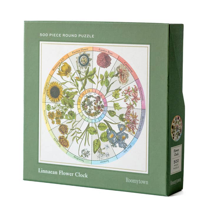 Roomytown Inc - Wholesale Puzzle - Adult - 500-Piece Round Jigsaw Puzzle - Flower Clock1