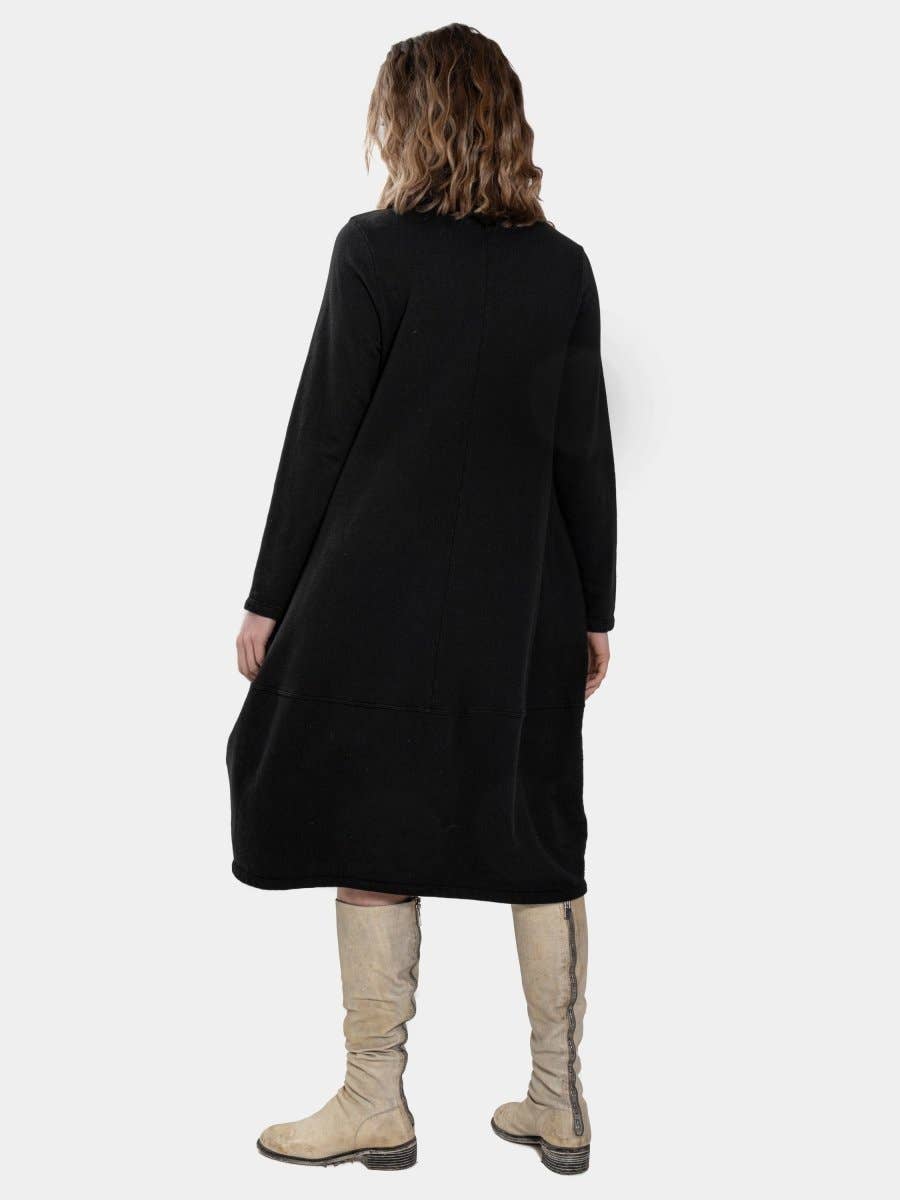 Baci & Amici Fashion - US Continental - Wholesale Dress - Women's - Knit Collar Midi Sweatshirt Dress25