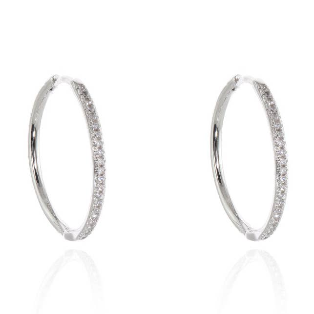 Créoles Cachet Vice en métal rhodié pour la vente par Cachet London