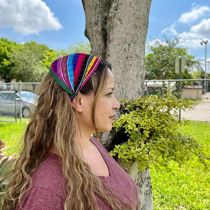 Pichincha - Wholesale Fashion Headband - Women's - Striped Pattern Thick Woven Wrap "Shmate" Headband