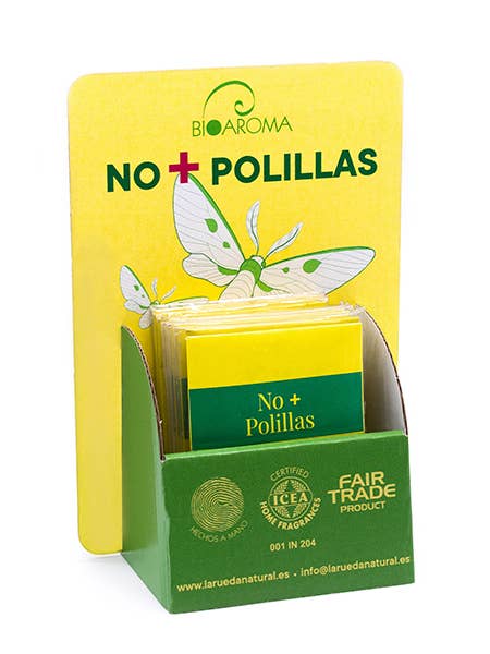 BioAroma Scented Sachet Display - Moth Repellent for wholesale by La Rueda Natural