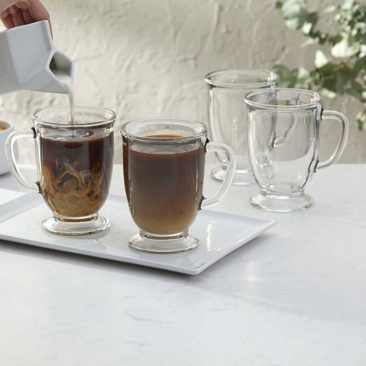 Libbey - Wholesale Coffee Mug - Libbey Kona Glass Coffee Mugs, 16-ounce, Set of 6