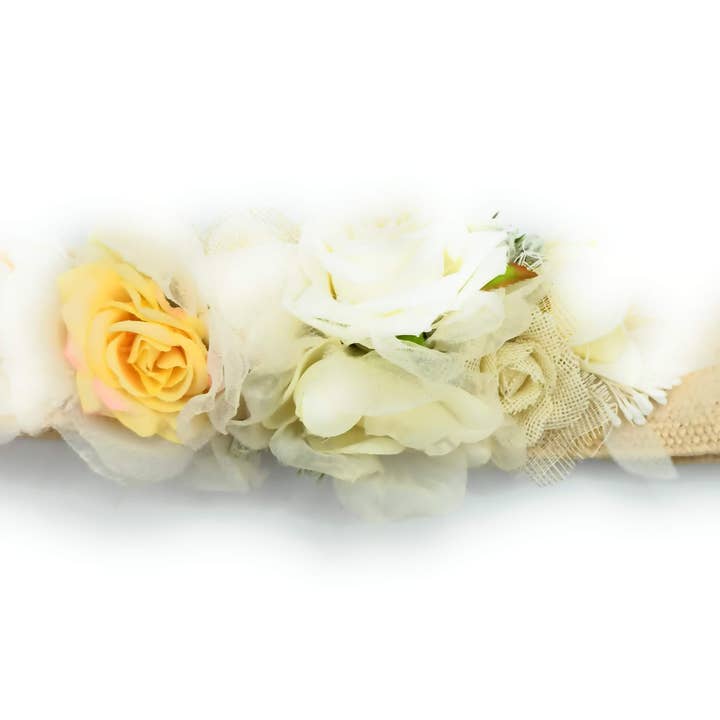 Ceinture fleurie · Raffia Rosas Blancas pour la vente par BRANDELIA