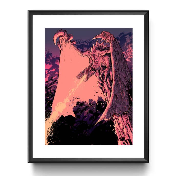 Magic The Gathering, Bogardan Hellkite A4 Art Print for wholesale by Godmachine