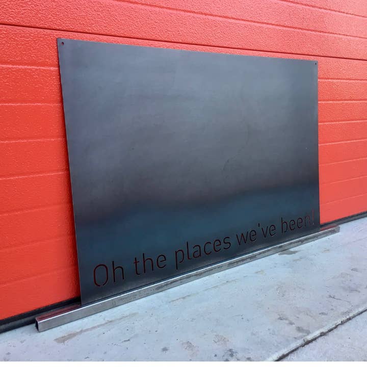 Oh the places we've been! - Magnet Board | 36"x24" | #1206d for wholesale by Think Metal - Thinking Creatively to Make it Metal