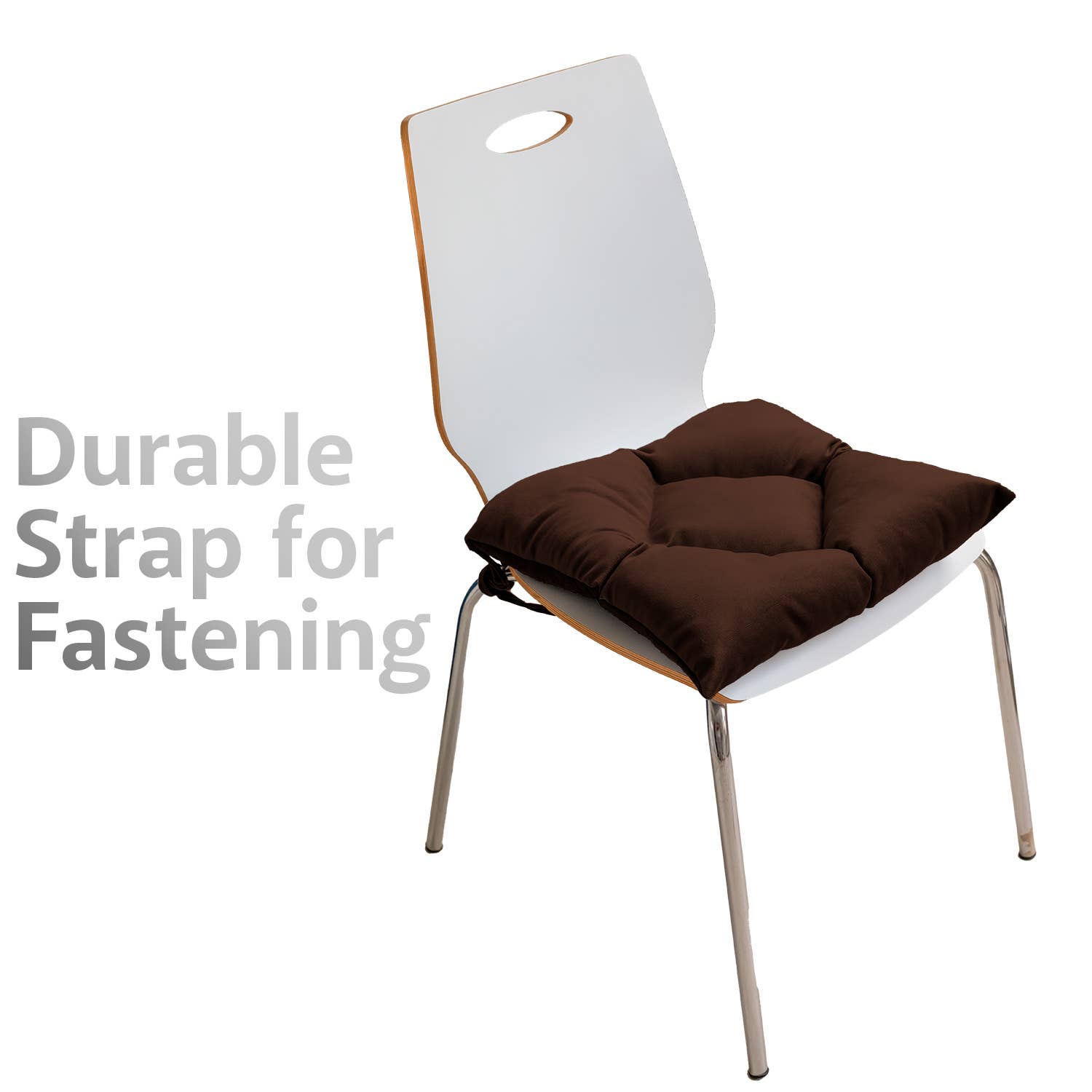 CASASRO - Venta al por mayor Cojines para sillas - CASASRO® Cojines para sillas de comedor | Juego de 4 de 40x40 cm | Tela de terciopelo suave lavable en 9 colores | Cojines con lazos para sujetar25