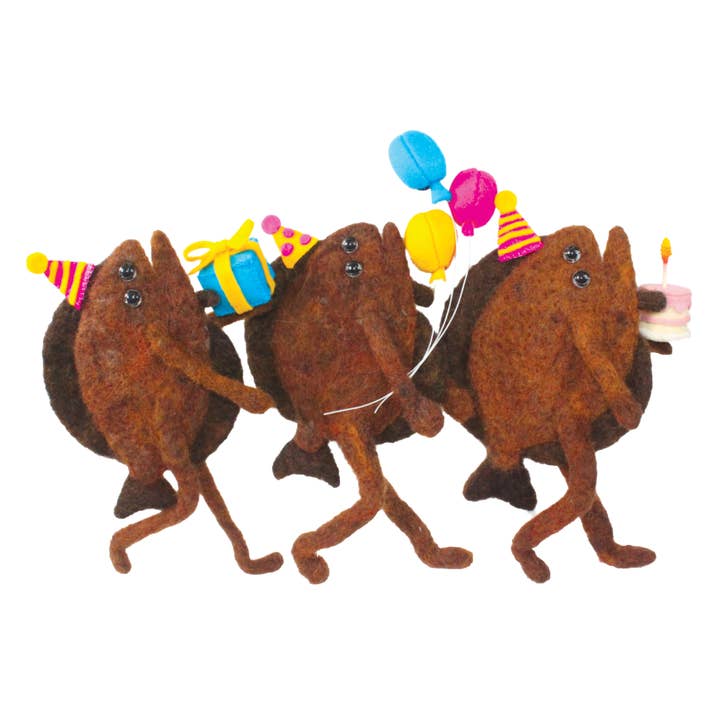 Halibut Trio | Birthday Card for wholesale by Emmy's Fibre Arts