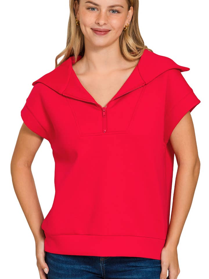 Scuba Half Zip Vest for wholesale by Vanilla Monkey