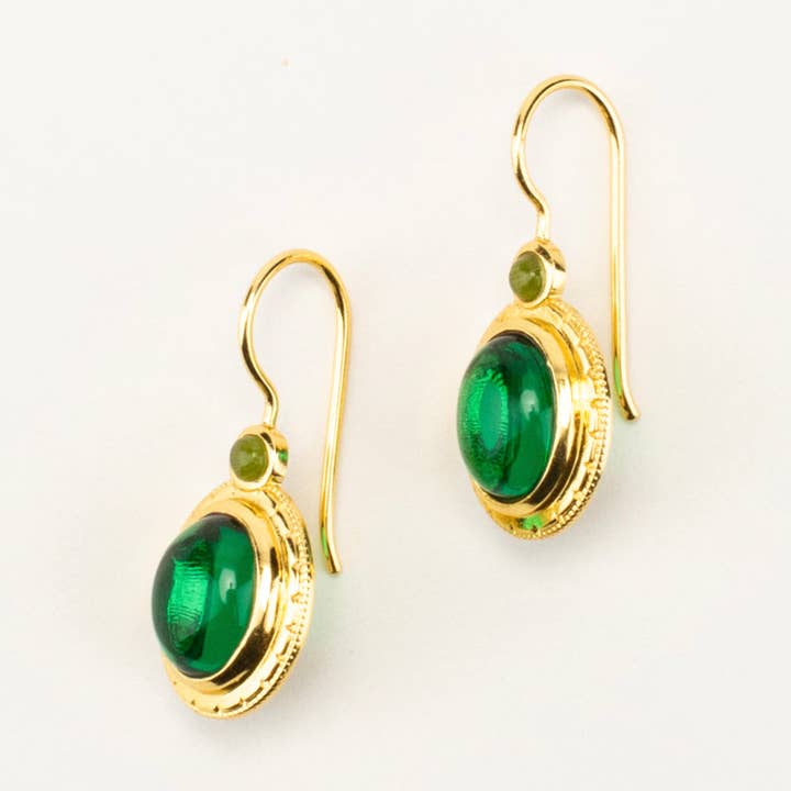 Ella örhängen - Emerald & Peridot för wholesale av Addison Weeks