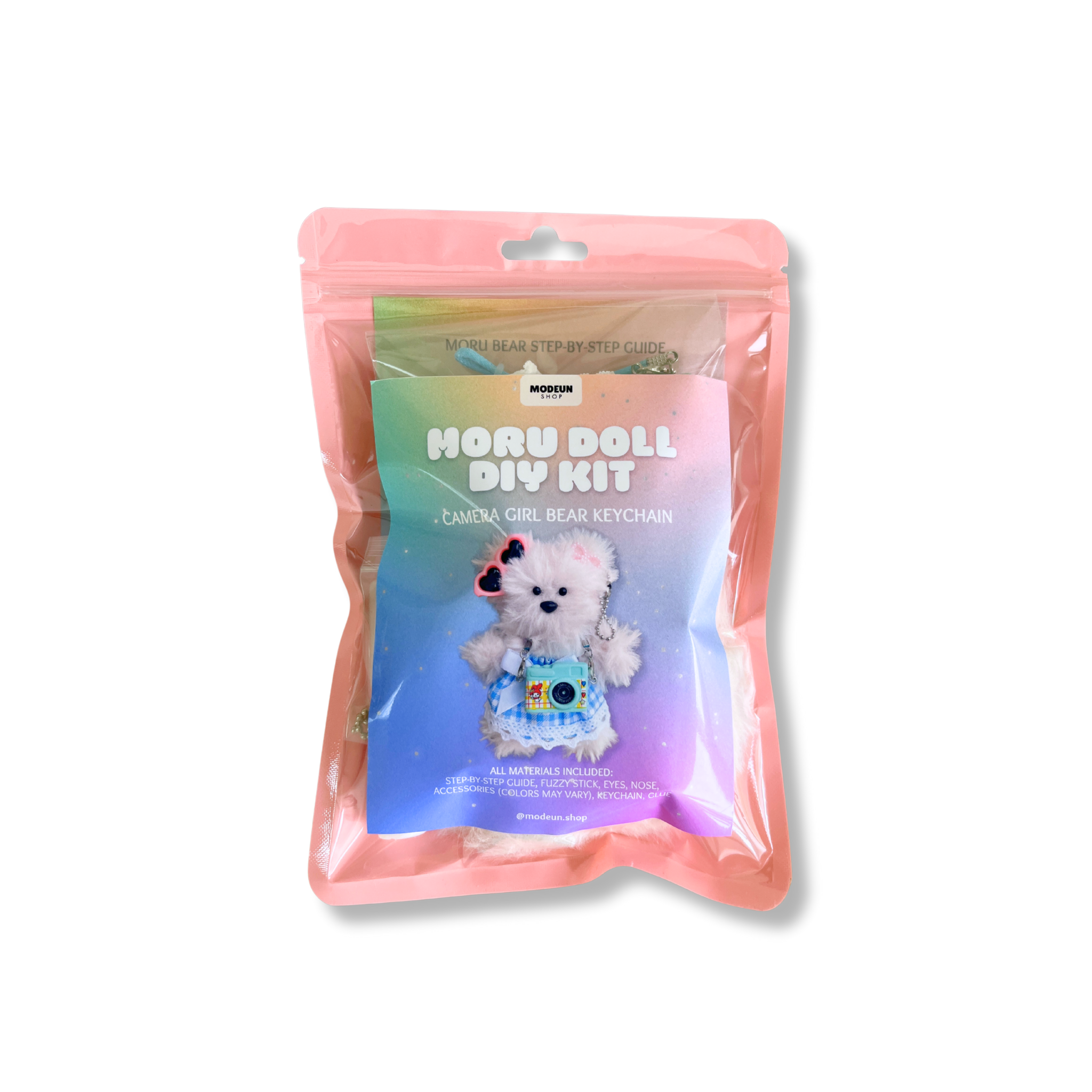 MODEUN SHOP - Wholesale DIY Craft Kit - CAMERA GIRL BEAR DIY KEYCHAIN KIT5
