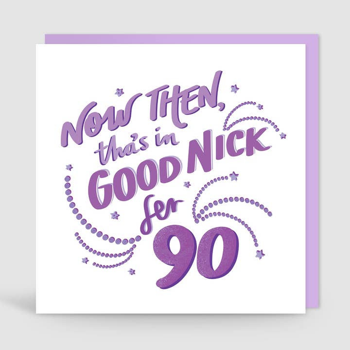 Tarjeta de 90 cumpleaños de Yorkshire para venta al por mayor de Jane Katherine Houghton Designs
