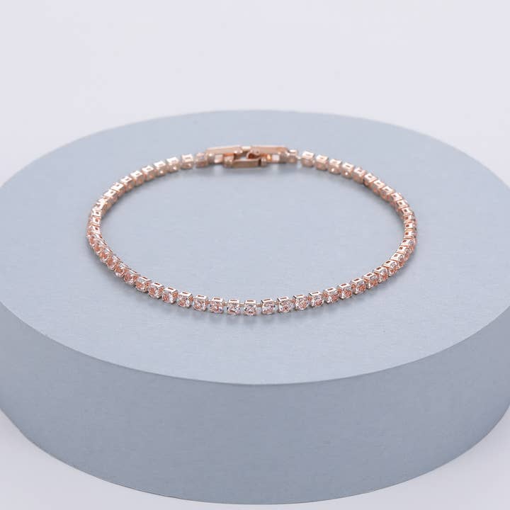 Tennis Bracelet with Zirconia B301907S/R for wholesale by Gracee Jewellery