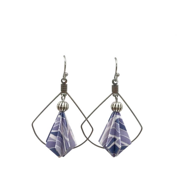 Origami Earrings (Water Resistant) - The Florence for wholesale by Paper Moon Origami Co.