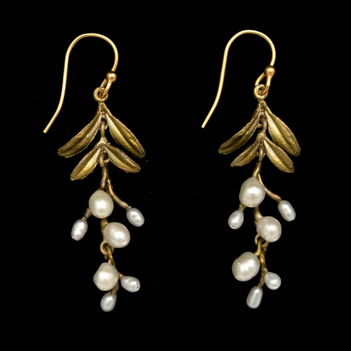 Garden Vine Wire Drop Earrings for wholesale by Michael Michaud