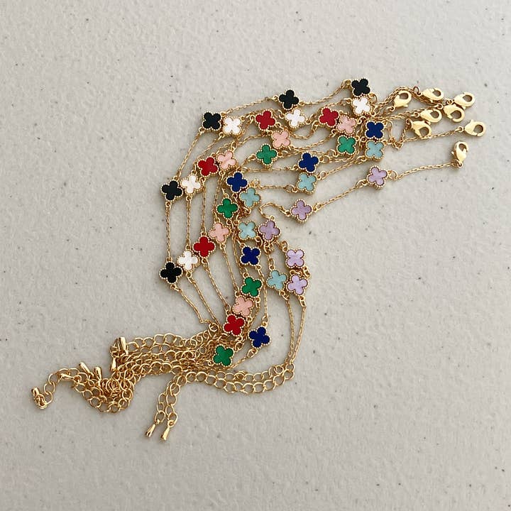 musthavemustget - Wholesale Link & Chain Bracelet - Clover Leaf Mini Bracelet
