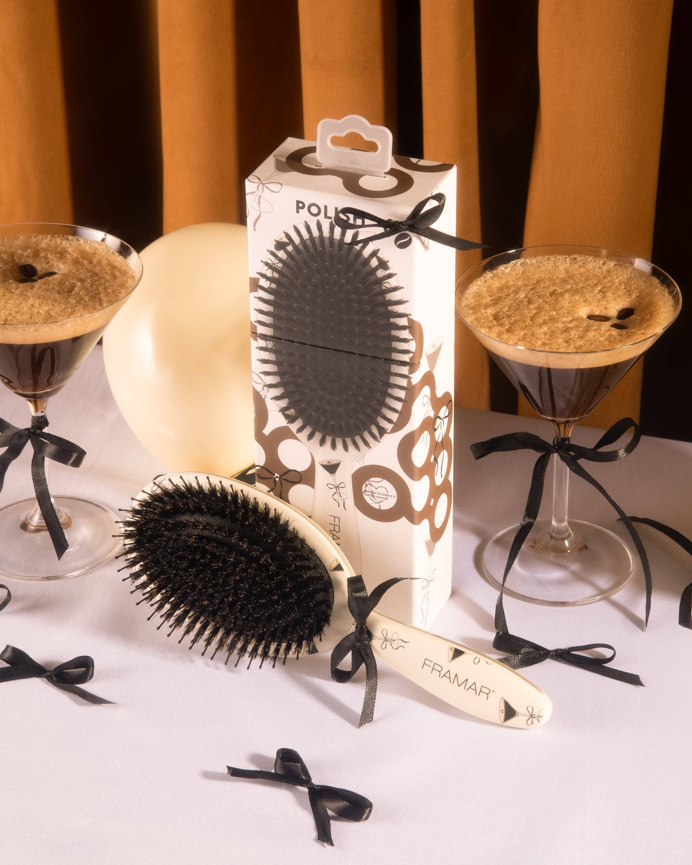 Framar Hair Brushes & Hair Accessories - Vente Peigne/brosse à cheveux - Brosse polonaise - Martini Espresso5
