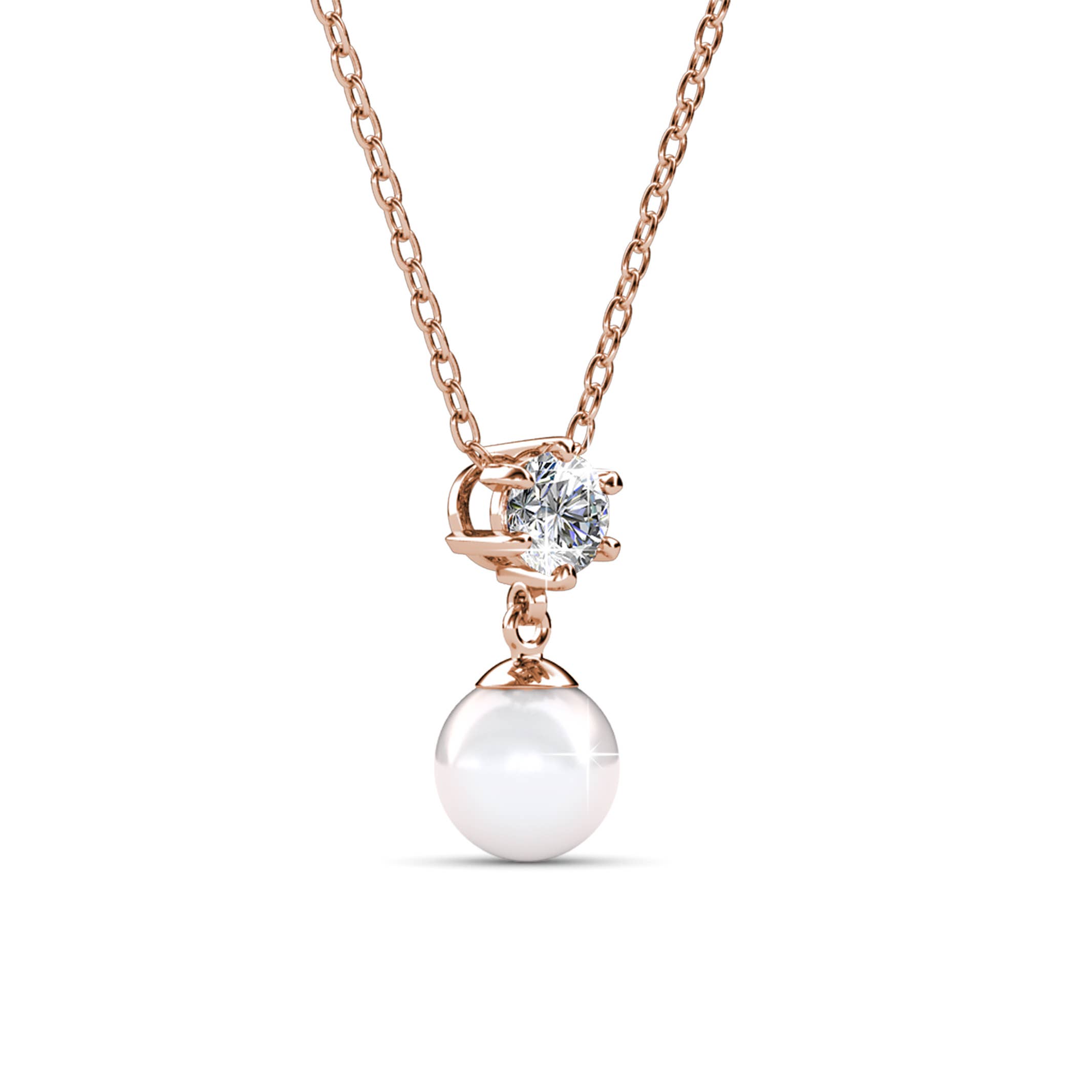 CARALI / MYC Paris - Wholesale Pendant/Charm Necklace - Pauline Pendants - Rose Gold and Crystal2