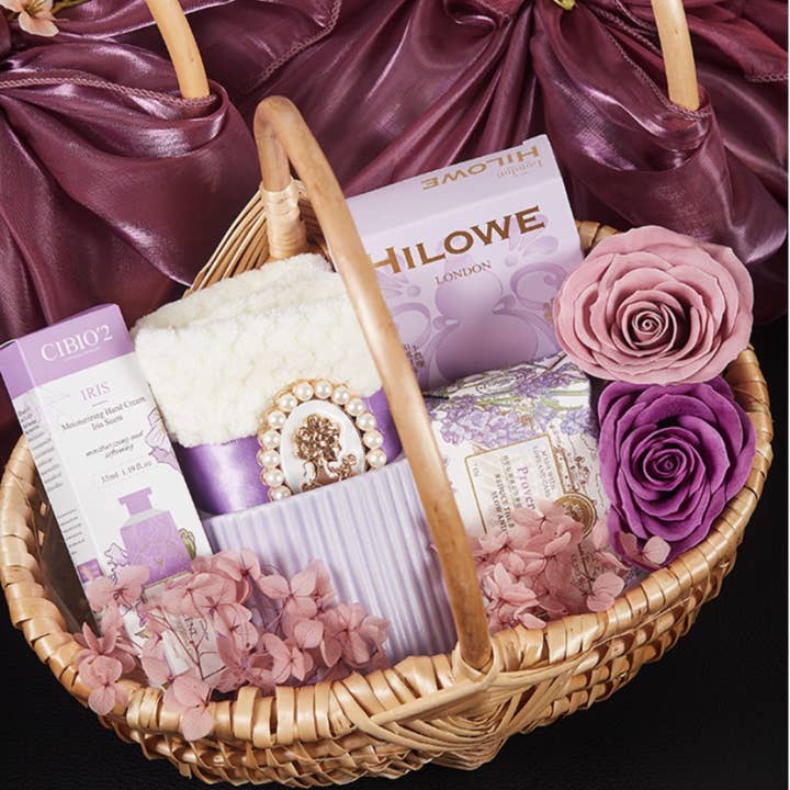 DrifWoo - Wholesale Gift bag set/pack - Bridesmaid Basket Wrap Set – Sheer Bow & Wicker Basket6