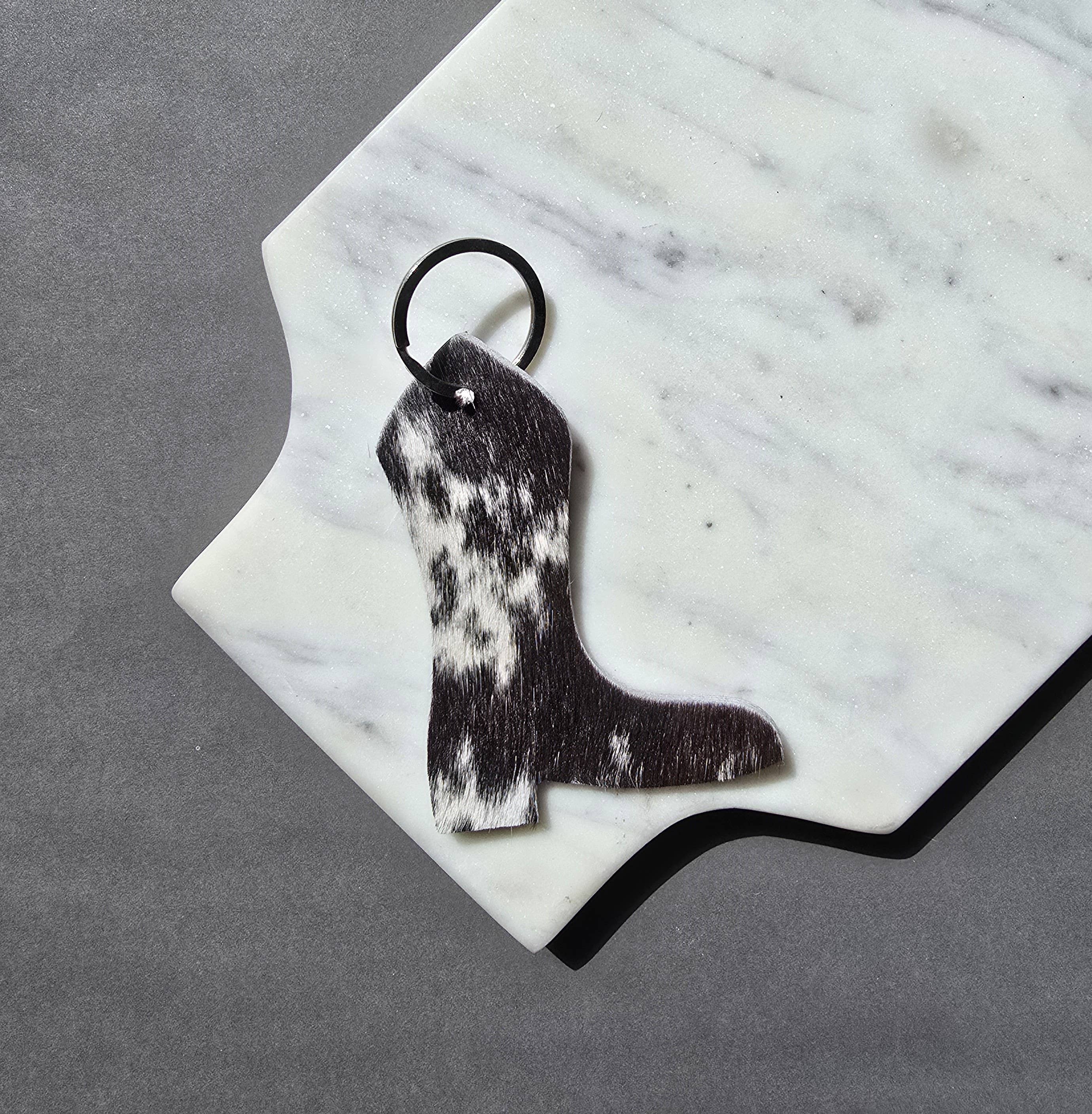 Ranchers Closet - Wholesale Keychain - Women's - 10 pcs. Genuine Cowhide Boot Keychain – Handmade Hair-On3