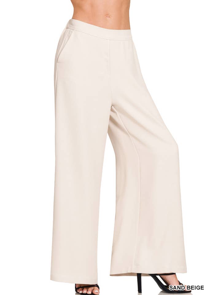 Vanilla Monkey - Wholesale Pants - Women's - Relaxed Fit Elastic Waisted Wide Leg Pants7