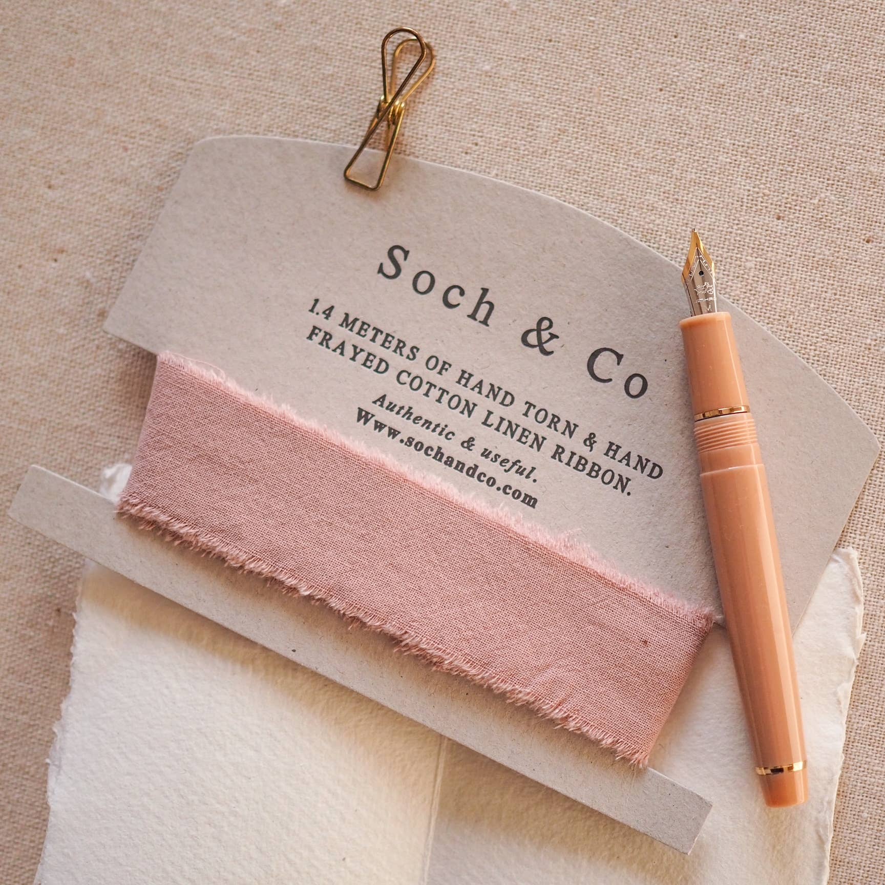 soch and co - Wholesale Ribbon - Gift Wrapping - Hand frayed linen ribbon3