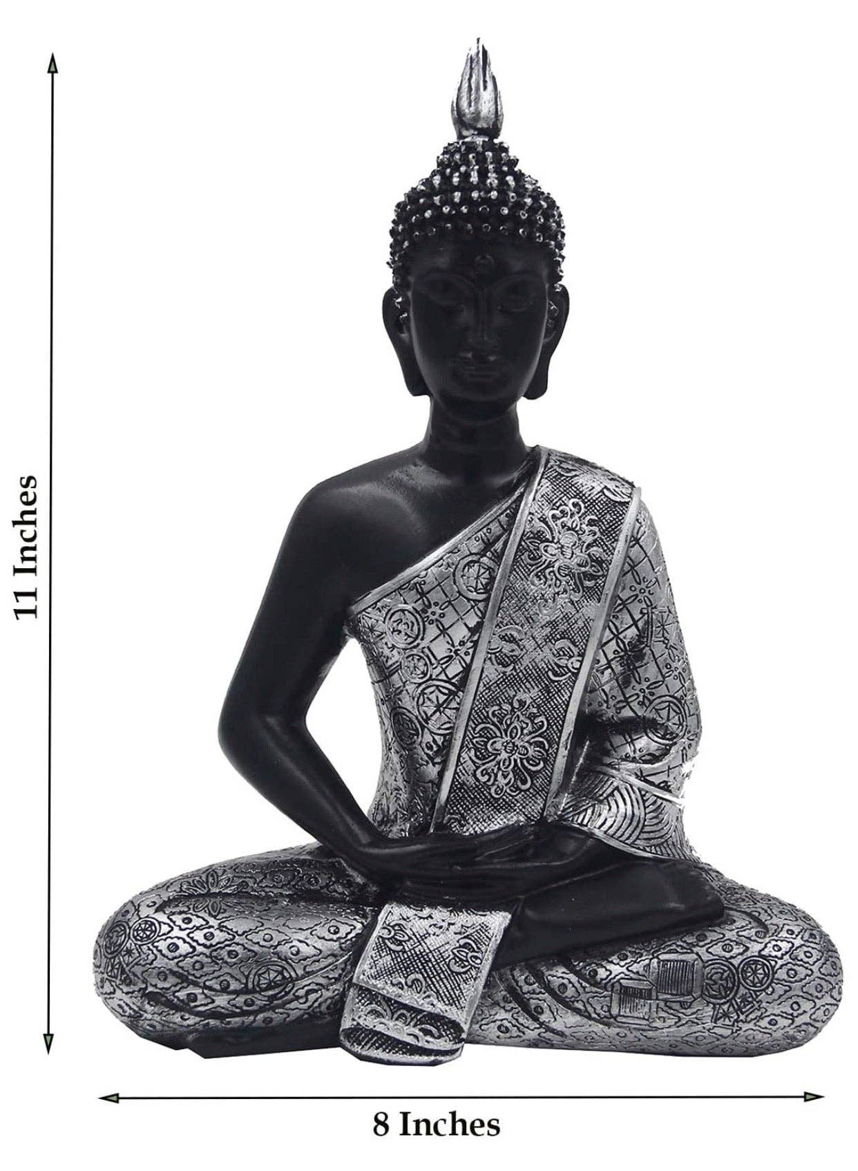 Lungta Imports - Vendita all'ingrosso Scultura - Statua del Buddha tailandese che medita l'armonia della pace 11 «alta4
