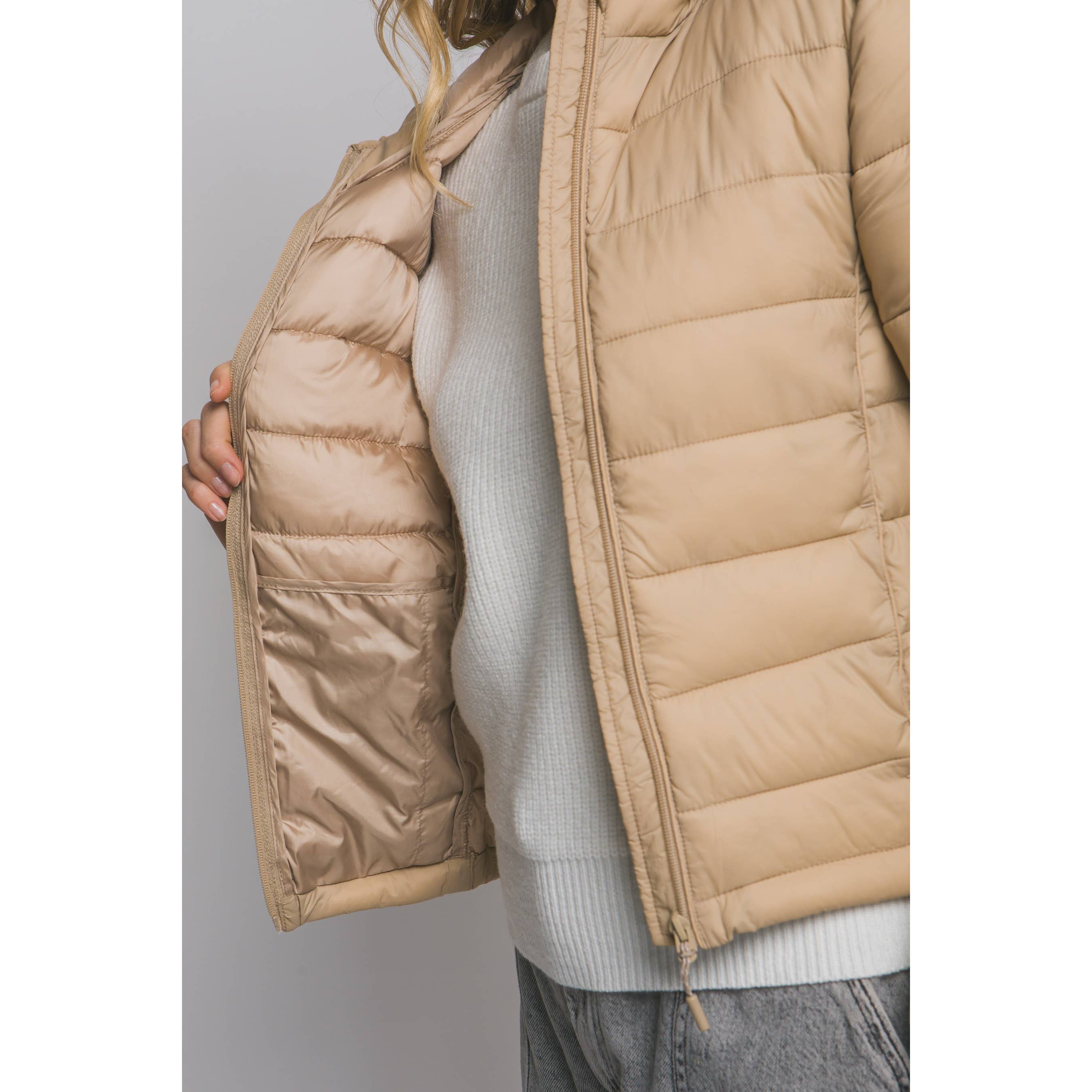 Style Up - Wholesale Puffer Jacket - Women's - Hooded Packable Puffer Jacket with Pouch21