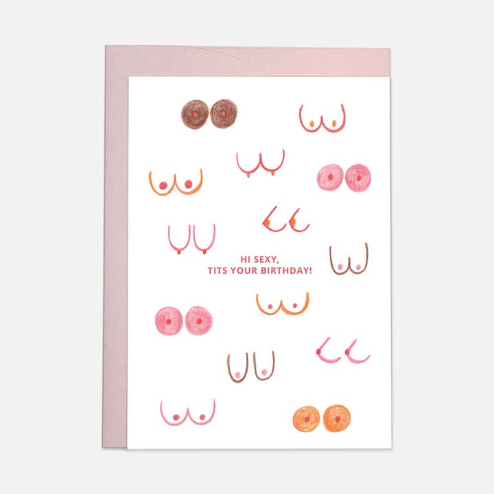 Biglietto di auguri per il compleanno di Titty (Studio JuJu) per la vendita all'ingrosso da parte di Kaart Blanche