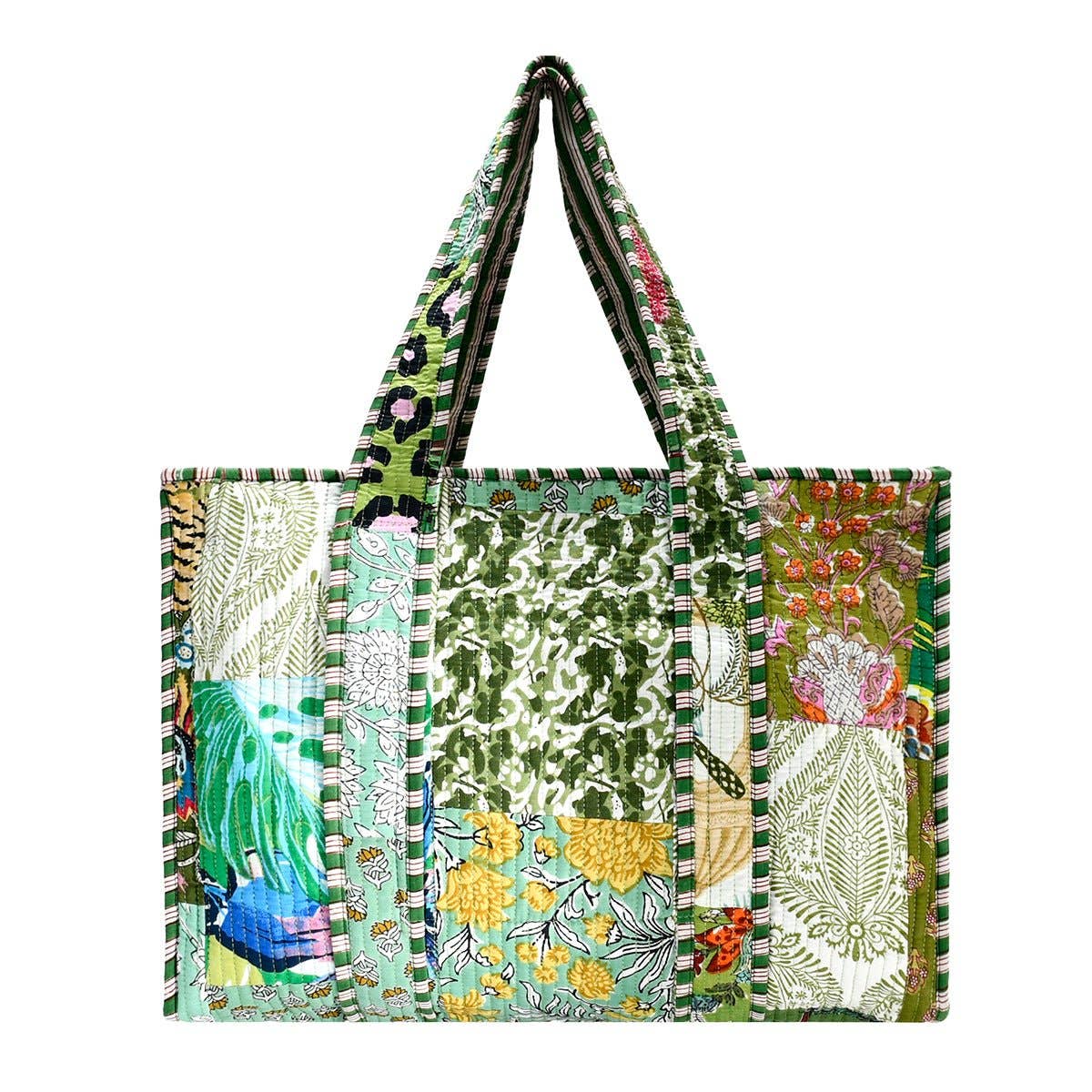 BNB Crafts Inc. - Wholesale Tote Bag - Women's - Cotton Fabric Patch Block Print Tote Bag- Small & Large5