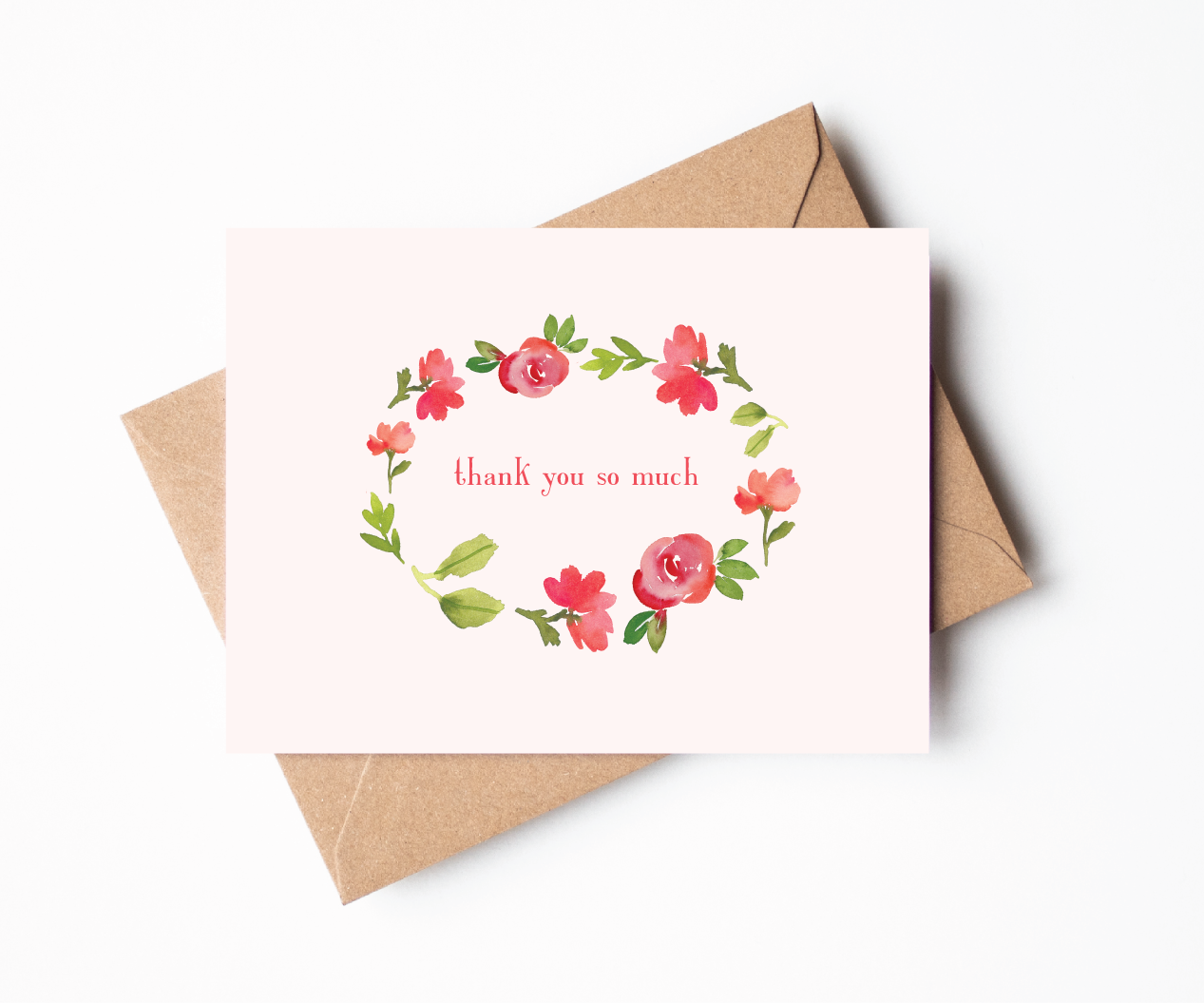 Dawningrace Art Studio – wholesale Tackkort – Tack så mycket kort - Roses1