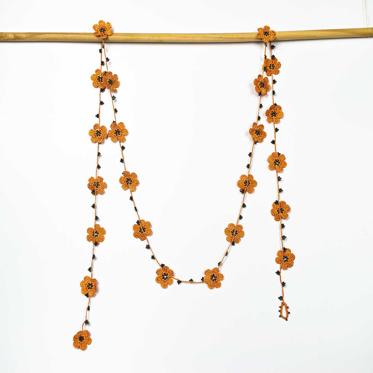 Silk Wool and Bijoux - Wholesale Scarf - Women's - Pansies OYA Scarf Necklace0